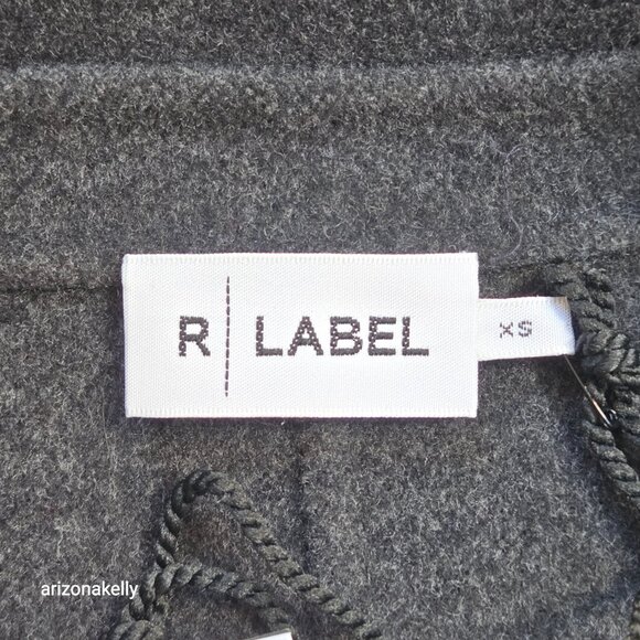 NWT Wool Blend Double Faced Overcoat in Graphite The Reset R Label XS - Picture 3 of 13